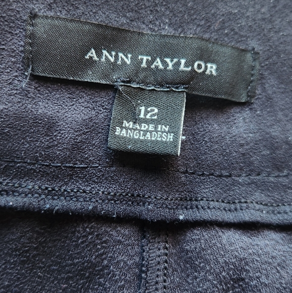 Black Suede Leggings - Ann Taylor - Picture 3 of 4